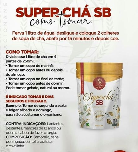 Super Chá Sb ( Maravilhas da Terra ) Produto 100% Natural