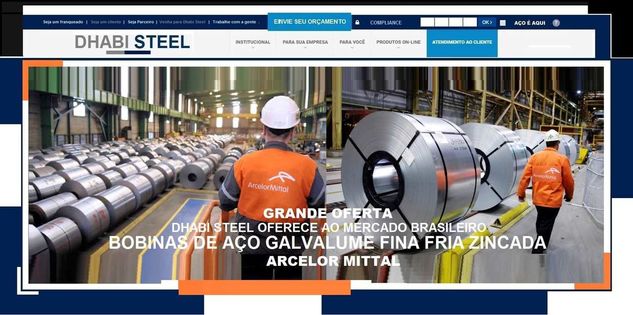 Bobina Galvalume, Aluzinco Primeira Linha é com a Dhabi Steel