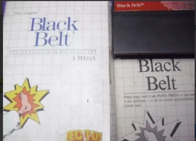 1990 Black Belt / Caratê Jogo Master System Game c/ Manual Caixa