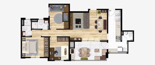 Perfil Santana,3 Dormitórios 85 m2 (1 Suíte)
