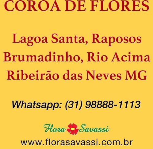 Coroa de Flores Ribeirão das Neves MG Floricultura Coroa Velórios