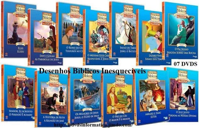 Desenhos Bíblicos Inesquecíveis em 07 Dvds