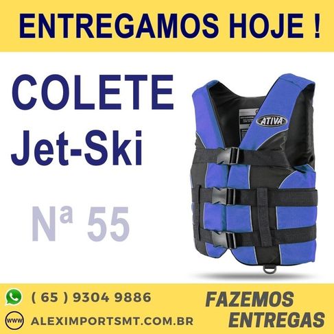 Colete Ativa 55 Esportivo Classe 5 Homologado G Jetski Cores