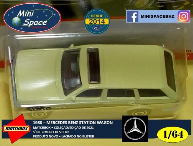 Matchbox 1980 Mercedes Benz S123 State Wagon Amarelo 1/64