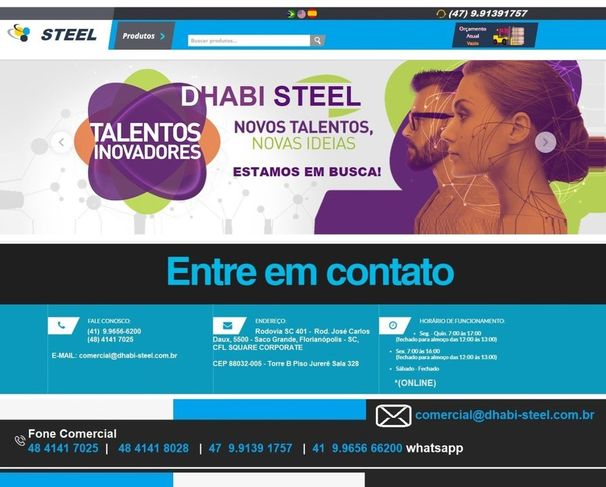 Dhabi Steel Aço Galvanizado Vindo de São Paulo