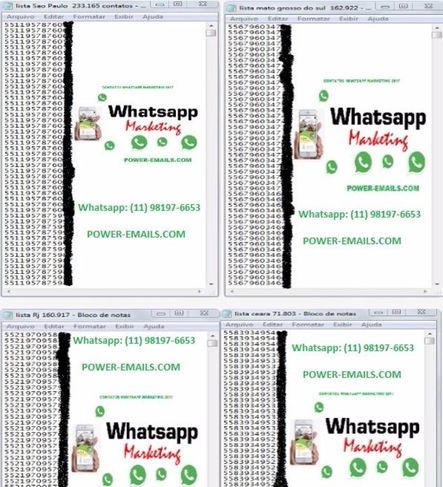 Lista Celulares Whatsapp Marketing 2018