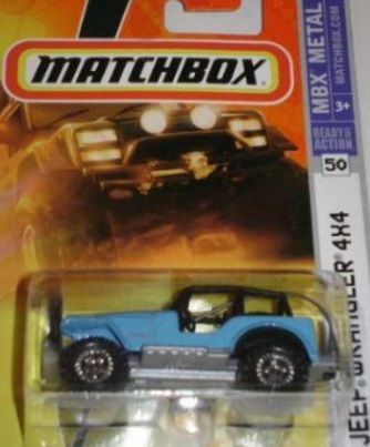 Jipe Matchbox Jeep Wrangler 4x4 Miniatura Metal Lacrada no Blister Mbq
