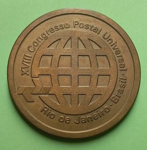 Cristo Redentor 1979 Brasil Medalha Congresso Postal Rio de Janeiro