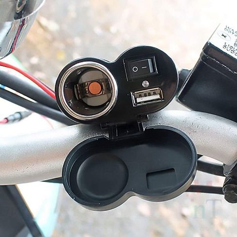 Carregador Usb para Celular e Gps para Moto e Bicicleta