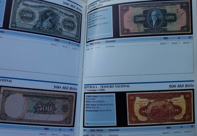Dinheiro do Brasil Catálogo Notas Cédulas Completo Colorido Novo