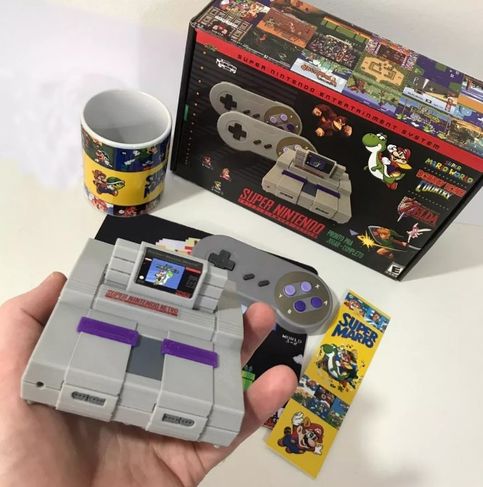 Mini Super Nintendo Retro com 10.000 Jogos e 2 Controles