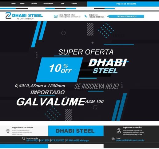 Dhabi Steel Distribui Telhas Galvalume no Digital