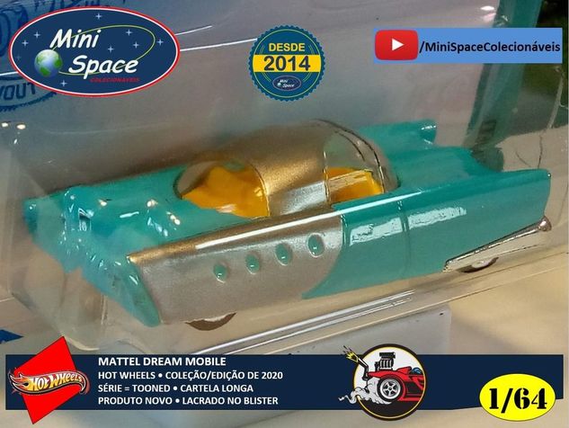 Hot Wheels 2021 Mattel Dream Mobile Azul Cartela Longa 1/64