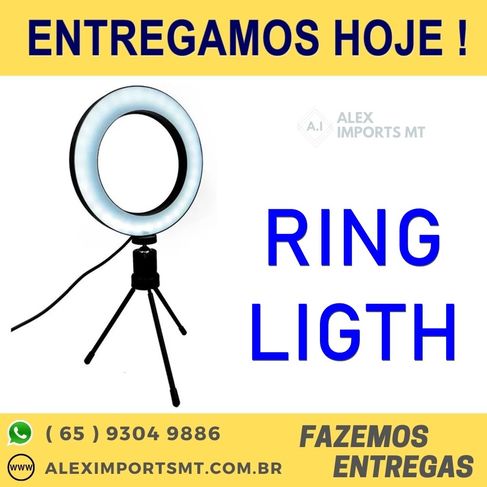 Ring Light Iluminador de Mesa Luz para Selfie Videos Fotos