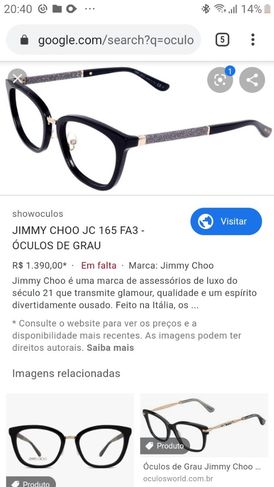 Oculos Armação Jimmy Choo