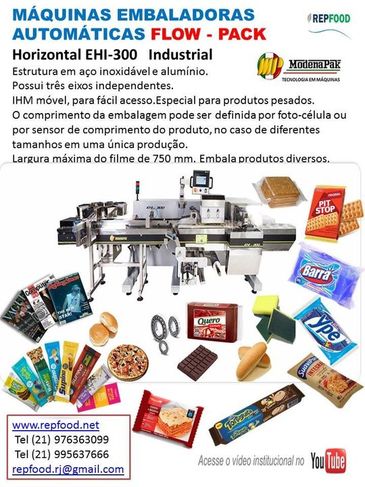 Máquinas de Embalar Flow Pack Industrial