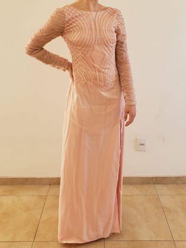 Vestido Longo de Festa Rosé