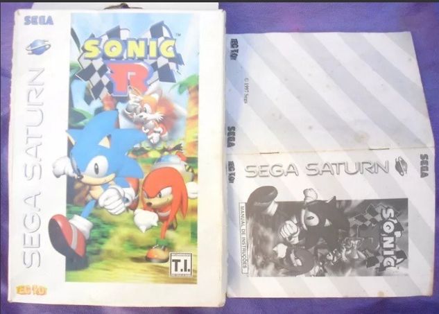 Sega Saturn Game Sonic R Só Caixa com Manual Originais