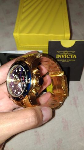 Relógio Invicta Original Banhado a Ouro 18k Novo