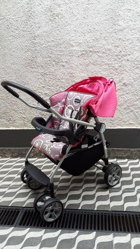 Carrinho At6k+bebê Conforto Touring Evol SE Bike Rosa Burigotto - Semi
