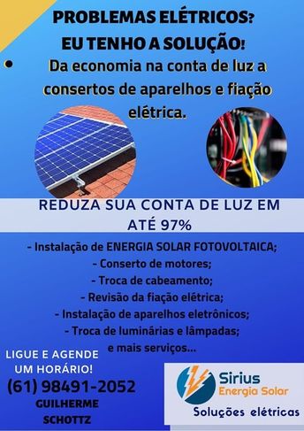Elétricista e Instalador de Energia Solar Fotovoltaica