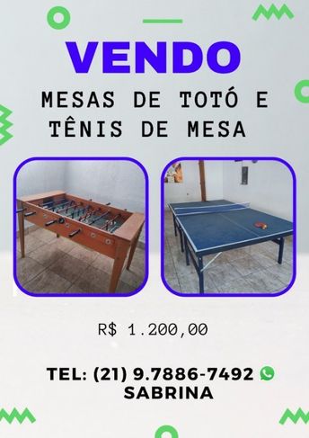 Mesas de Totó e Pingpong - Teresópolis/rj