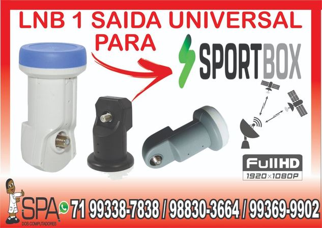 Lnb 1 Saida Universal Banda Ku 4k Hd Lnbf para Sportbox