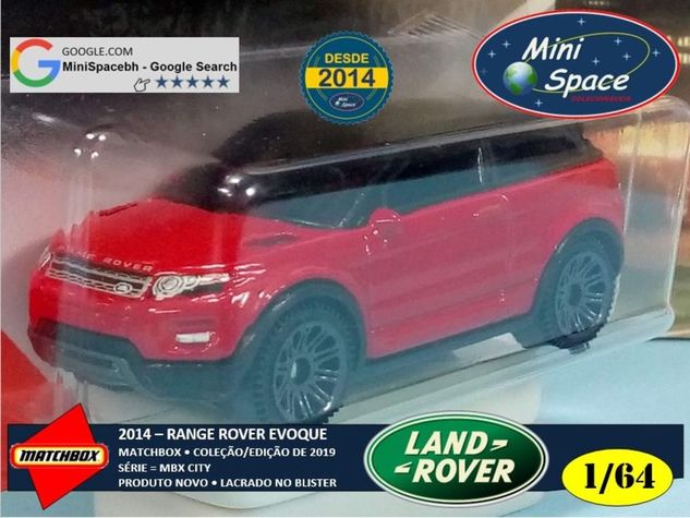 Matchbox 2014 Range Rover Evoque Cor Vermelho 1/64
