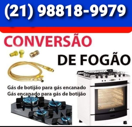 Técnico Gasista em Niterói RJ 98818_9979 Icaraí Conversão de Fogão