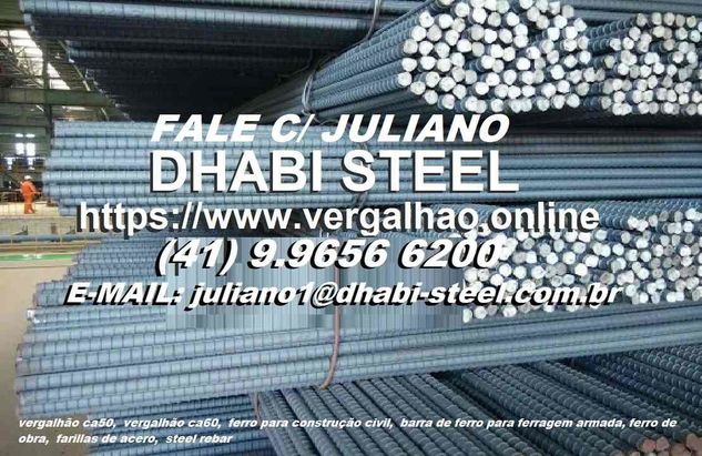 Vergalhão CA 50 é na Dhabi Steel