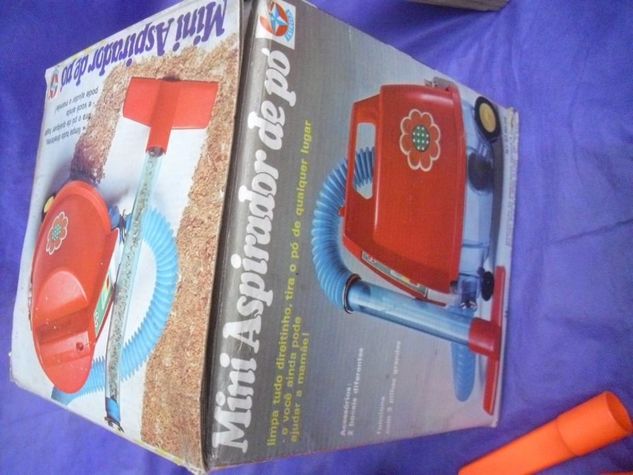 Mini Aspirador de Pó Estrela na Caixa Brinquedo Antigo Tomy Toy