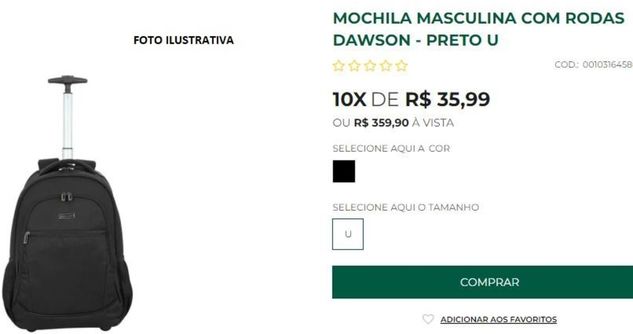 Mochila com Rodinhas