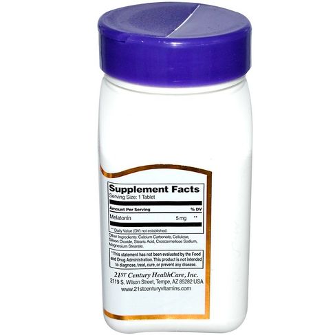 Melatonina, 21st Century, 5 Mg, 120 Comprimidos