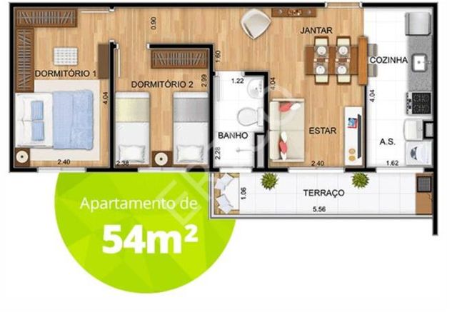 Apartamento com 2 Dorms em Santo André - Assunção por 285.000,00 à Venda
