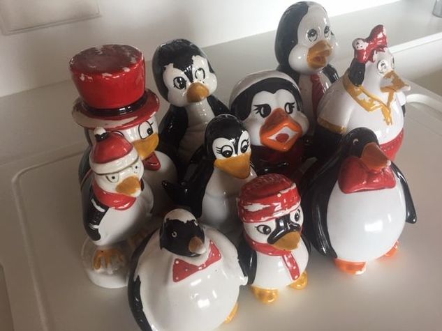 “coleção Vintage de Pinguins”