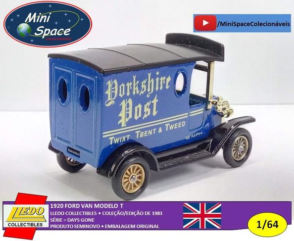 Lledo 1920 Ford Van Modelo T Dorkshire Post 1/64