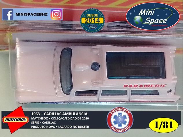 Matchbox 1963 Cadillac Paramédico Ambulância 1/81