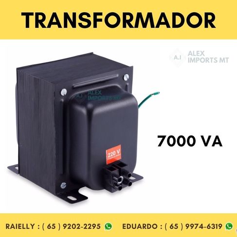 Transformador Voltagem 7000 Va 110-220 e 220-110 Transformado Energia