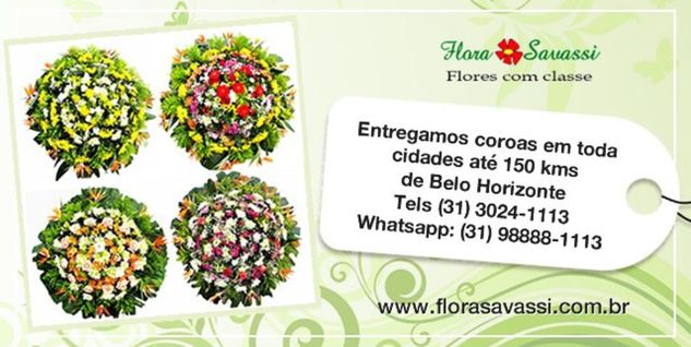 R$ 250,00 Floricultura Coroa de Flores Velório Cemitério Consolação Bh