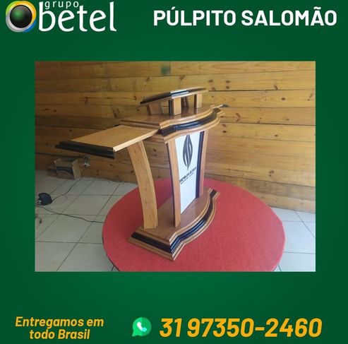 Púlpito de Madeira Modelo-salomão para Igrejas e Capelas