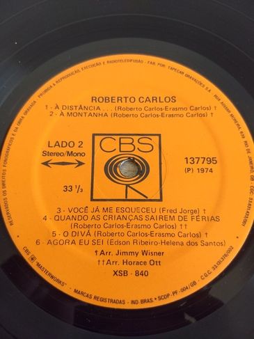 Lp Vinil - Roberto Carlos Ano 1974 - à Janela / à Distância