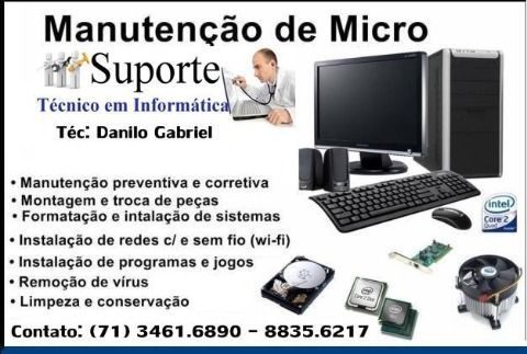 Suporte Técnico em Computadores em Salvador á Domicilio