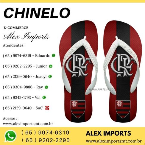Chinelo Personalizado Flamengo