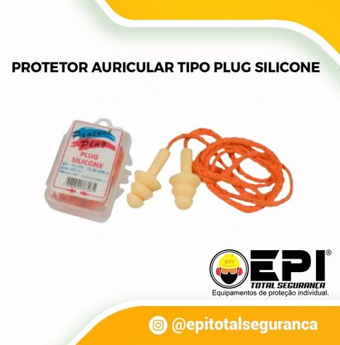 Protetor Auricular Tipo Plug Silicone Epi Total Cuiabá