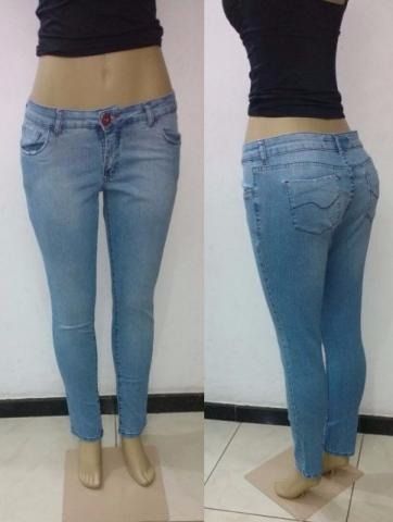 Calça Jeans Feminina Cintura Alta com Lycra