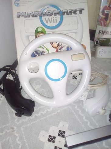 Console Nintendo Wii Branco + Remote + Nunchuk + Cabos!