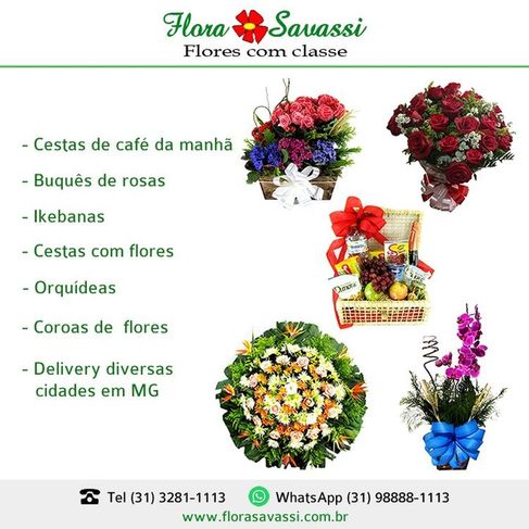 Mariana MG Floricultura Flores Cesta de Café da Manhã e Coroas de Flor