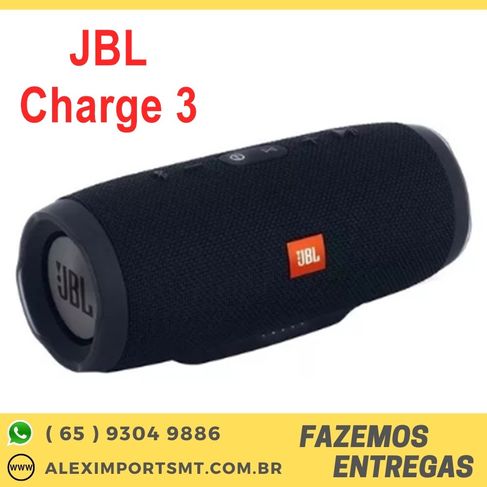 Caixa de Som Jbl Charge 3 Portátil sem Fio Black