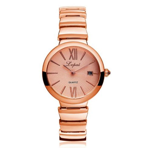 Relógio Feminino Lupai Cor Ouro Rosé c/ Marcação de Data 100% Novo e o