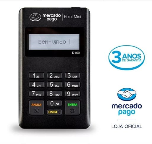 Máquina de Cartão Débito e Crédito Point Mini - Mercado Pago